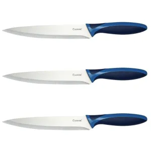 3-Piece Culinare Stainless Steel Carving Knife Set | 19.5cm | Blue Blade Cover