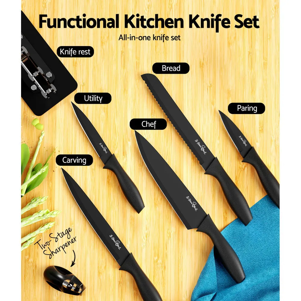 5-Star Chef 7PCS Kitchen Knife Set | Stainless Steel Non-stick | Sharpener