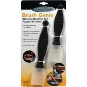 Brush Genie Set of 2 Silicone Basting and Pastry Brushes