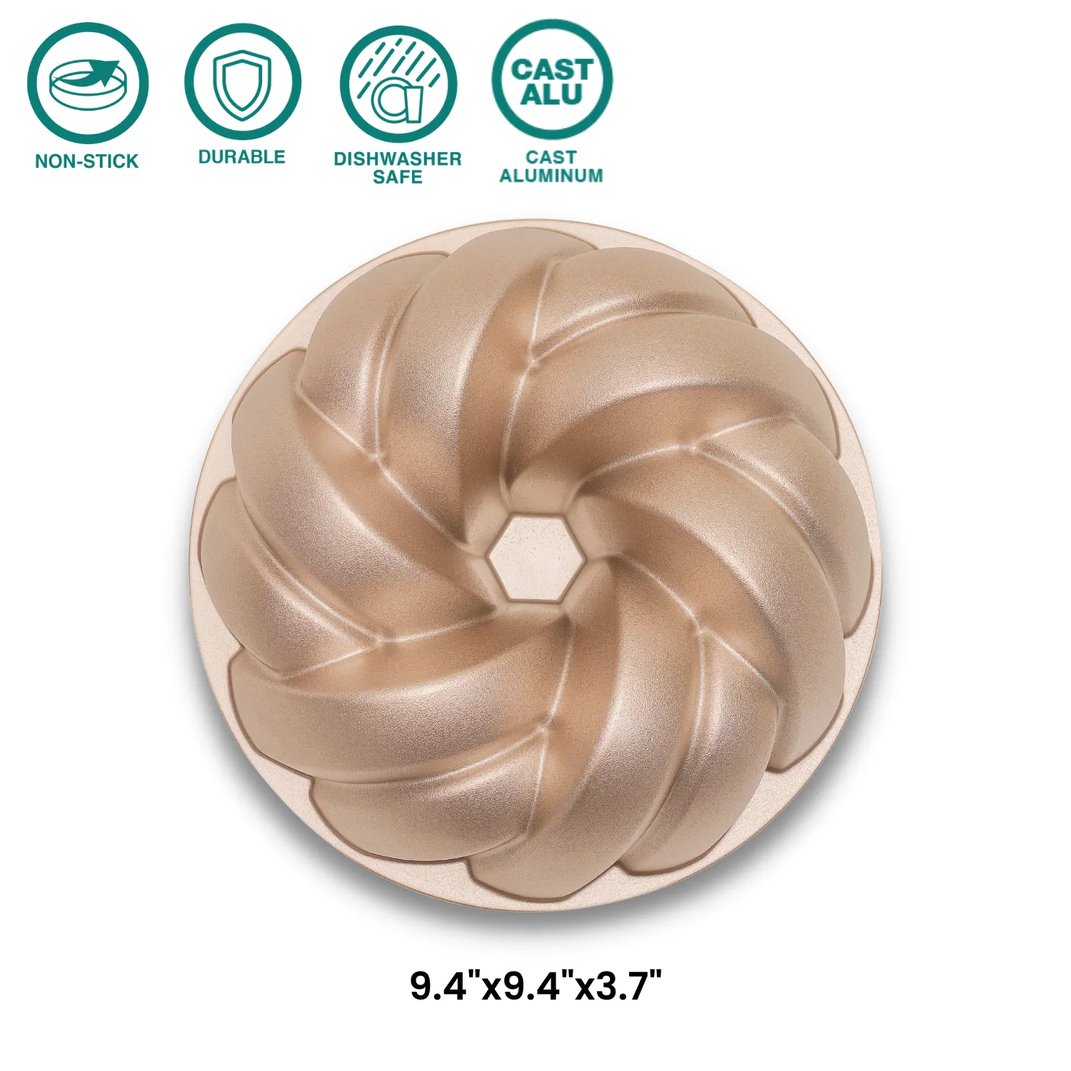 Cordon Non-stick Cast Aluminum Fluted Tube Pan