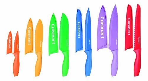 Cuisinart Advantage 12-Piece Knife Set, Bright (6 knives and 6 knife covers), C55-01-12PCKS