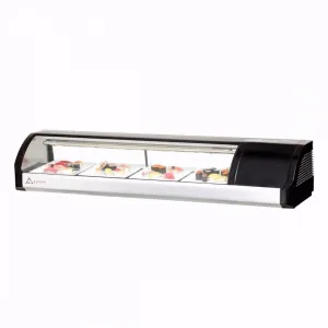 Everest  ESC59R 59" Right Compressor Curved Glass Refrigerated Sushi Case