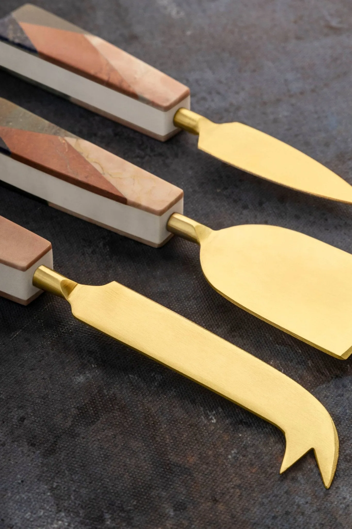 Galicia Marble Cheese Knives / Set of 3