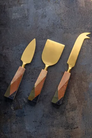 Galicia Marble Cheese Knives / Set of 3