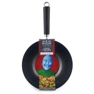 Ken Hom Excellence 27cm Non Stick Carbon Steel Wok