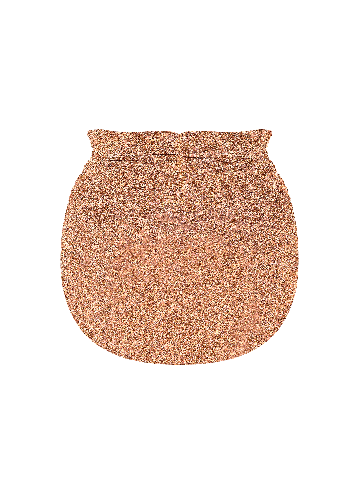 Stardust ~ Super High-Waisted Ruched Bikini Bottom - Light Copper