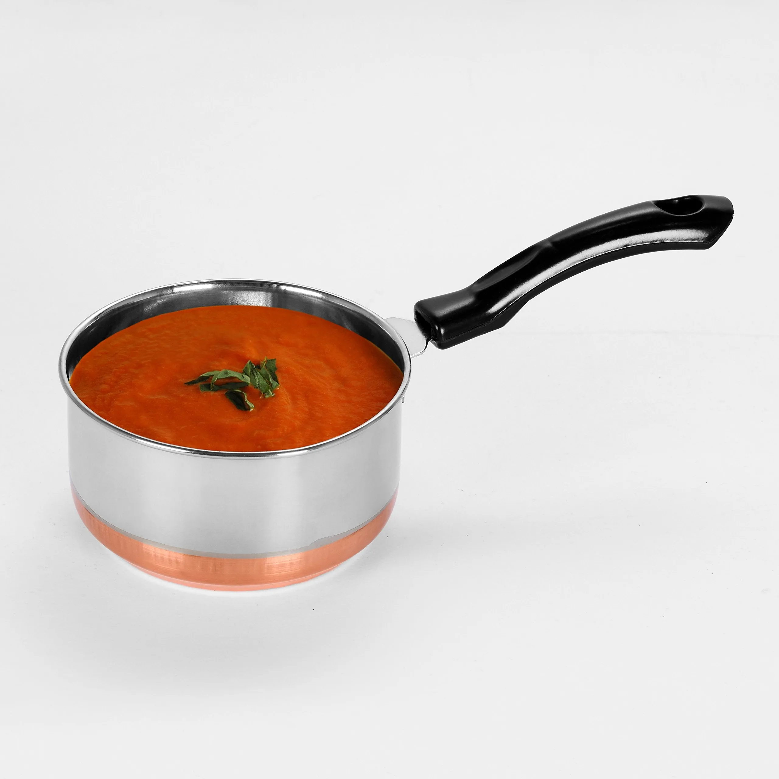 Sumeet Stainless Steel Copper Bottom Saucepan/Cookware/ Container with Handle - 0.8 liters