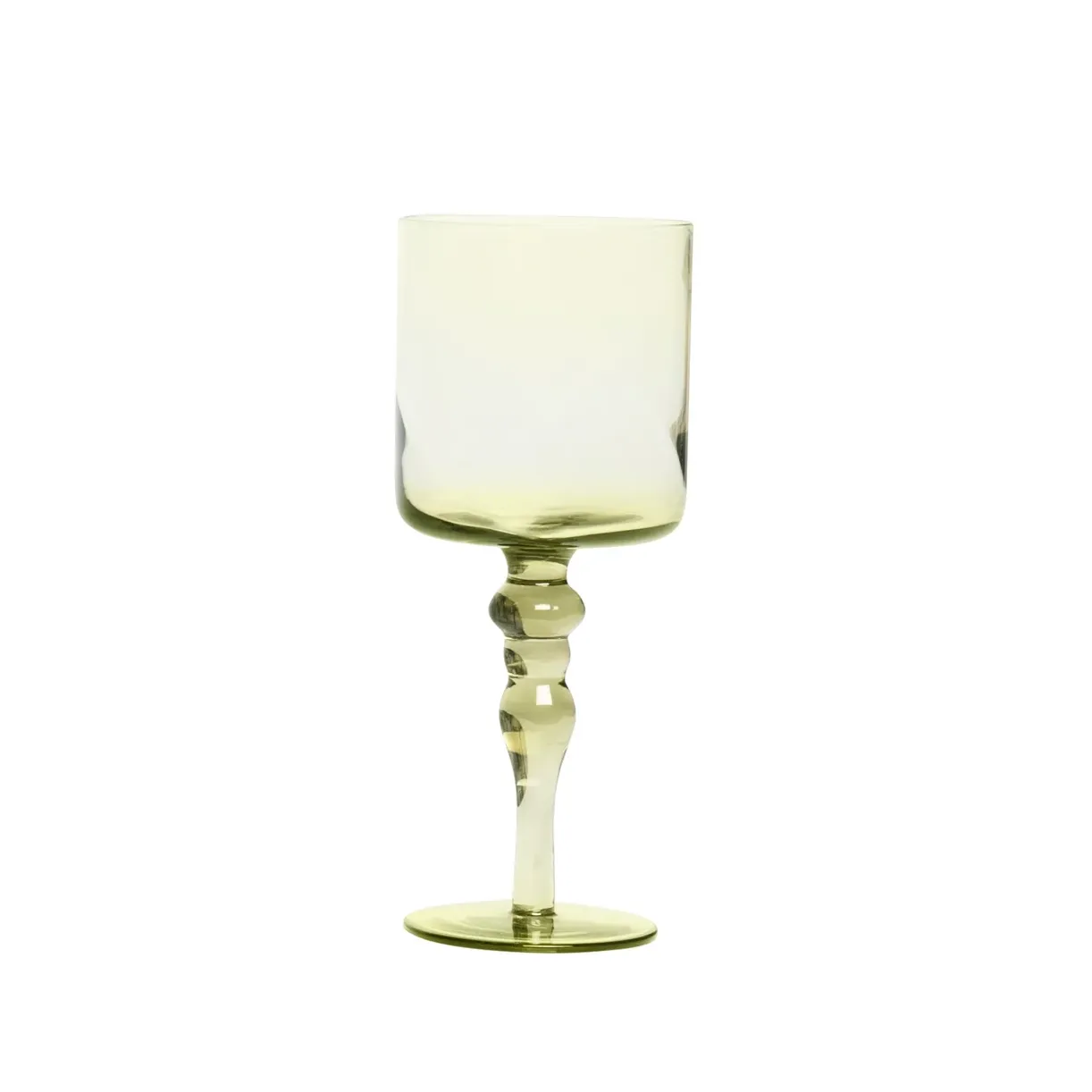 Textured Glass Goblet (Amber   Pink)