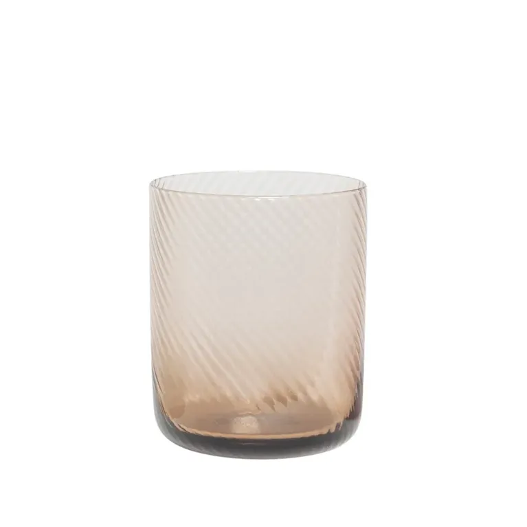 Textured Glass Tumbler (Amber   Pink)