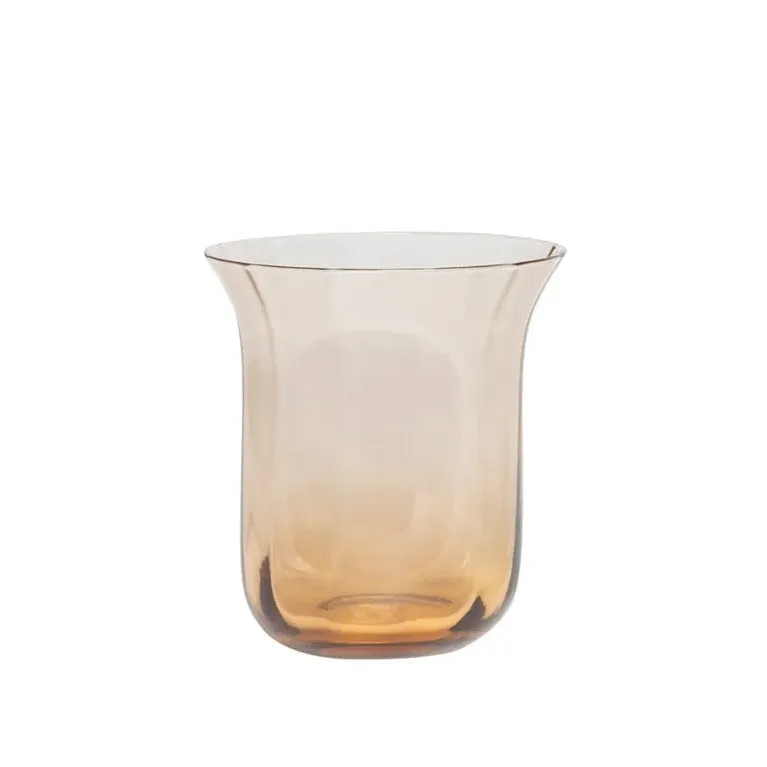 Textured Glass Tumbler (Amber   Pink)