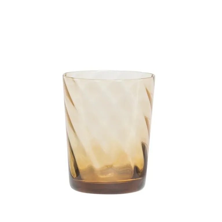 Textured Glass Tumbler (Amber   Pink)