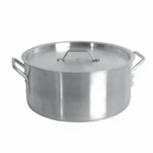 Thunder Group ALSKBP003 14 Qt Aluminum Brazier Pot & Lid Mirror Finish