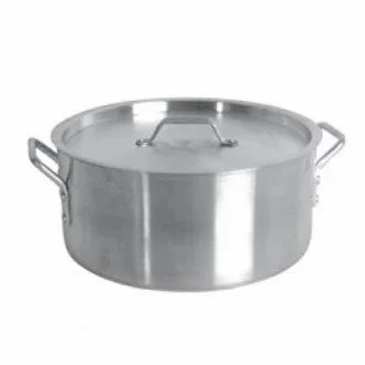 Thunder Group ALSKBP003 14 Qt Aluminum Brazier Pot & Lid Mirror Finish